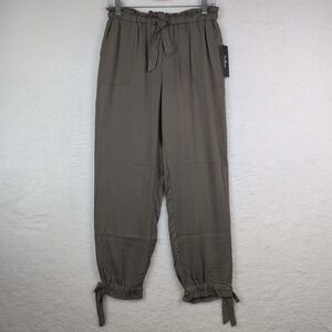 NWT Lulus Sebastian Ankle Pants Size Medium Olive Green Elastic Waist
